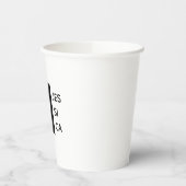 Gobelets En Papier Modern Elegant Plain Professional Name Monogram (Gauche)