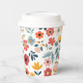 Gobelets En Papier Modern Floral Baby Shower (Gauche)