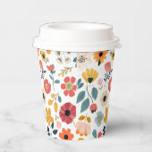 Gobelets En Papier Modern Floral Baby Shower (Droite)