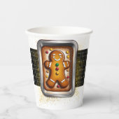 Gobelets En Papier Modern Gingerbread in Pan Baby Shower (Recto)
