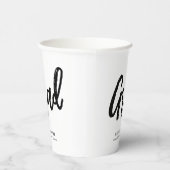 Gobelets En Papier Modern Grad Brush Script Graduation  (Droite)