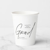 Gobelets En Papier Modern Grad Script Typography Graduation (Verso)