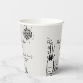 Gobelets En Papier Modern Hand Drawn New Year's Eve Party (Gauche)