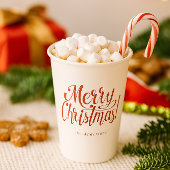 Gobelets En Papier Modern Merry Christmas Paper Cups