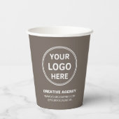 Gobelets En Papier Modern Personalized Logo Business (Verso)