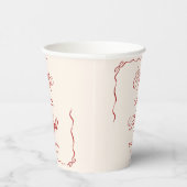 Gobelets En Papier Modern Red Girls Night Dinner Party (Droite)