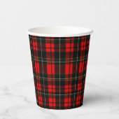 Gobelets En Papier Modern Wallace Red Scottish Tartan Plaid Pattern (Verso)