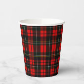 Gobelets En Papier Modern Wallace Red Scottish Tartan Plaid Pattern (Gauche)