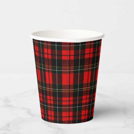 Gobelets En Papier Modern Wallace Red Scottish Tartan Plaid Pattern (Droite)