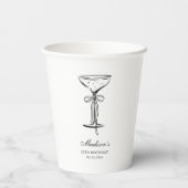 Gobelets En Papier Modern White Coquette Champagne (Verso)