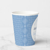 Gobelets En Papier Moderne Blue Baby Boy Sprinkle Party (Droite)