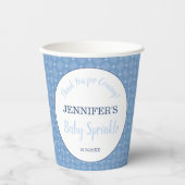 Gobelets En Papier Moderne Blue Baby Boy Sprinkle Party (Recto)