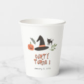 Gobelets En Papier Moderne Cute Déplaisant Halloween Premier Annivers (Verso)