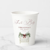 Gobelets En Papier Moderne Cute Elegant Père Noël Baby Baby shower (Recto)