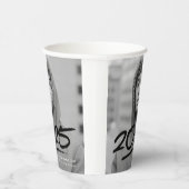 Gobelets En Papier Moderne Dashed Black 2025 Diplôme photo (Droite)