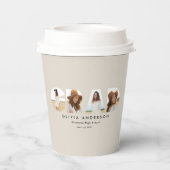 Gobelets En Papier moderne élégant 4 photo graduation Coupe papier (Verso)