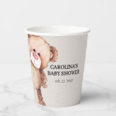 Gobelets En Papier Moderne élégant nous pouvons attendre baby shower (Recto)