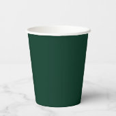 Gobelets En Papier Moderne Emerald Green et Mariage Gold Chic (Verso)