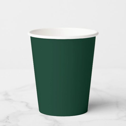 Gobelets En Papier Moderne Emerald Green et Mariage Gold Chic (Verso)