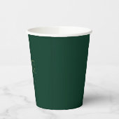 Gobelets En Papier Moderne Emerald Green et Mariage Gold Chic (Gauche)