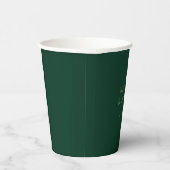 Gobelets En Papier Moderne Emerald Green et Mariage Gold Chic (Droite)