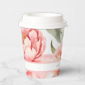 Gobelets En Papier Moderne Maison de Campagne Pivoine Rose (Droite)