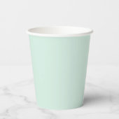 Gobelets En Papier Moderne Mint Mint Orange Baby shower Nom personnal (Verso)