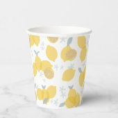 Gobelets En Papier Moderne Pastel Citrus Lemons Motif (Droite)