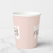 Gobelets En Papier Moderne Pastel Rose Vous Comptez Inspiration Citat (Droite)
