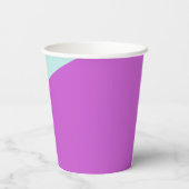 Gobelets En Papier Moderne Pastel Turquoise Pink Stripes Papier Coupe (Verso)