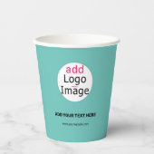 Gobelets En Papier Moderne Professionnel Personnalisé Ajouter Logo Fr (Recto)