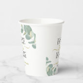 Gobelets En Papier Moderne Rustique Eucalyptus Accueil Sweet Home Par (Gauche)