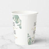 Gobelets En Papier Moderne Rustique Eucalyptus Accueil Sweet Home Par (Droite)