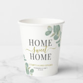 Gobelets En Papier Moderne Rustique Eucalyptus Accueil Sweet Home Par (Recto)