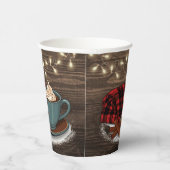 Gobelets En Papier Moderne Rustique Hot Cocoa Baby shower cosy (Droite)
