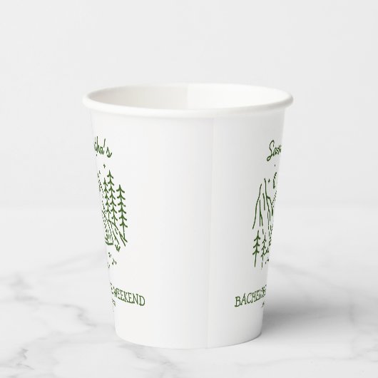 Gobelets En Papier Moderne Simple Camping Bachelorette Party Nature (Gauche)