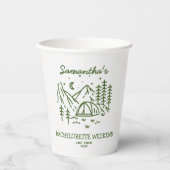 Gobelets En Papier Moderne Simple Camping Bachelorette Party Nature (Recto)