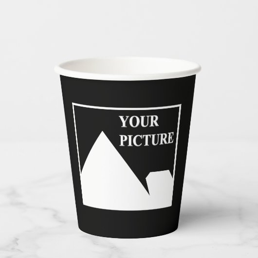 Gobelets En Papier Moderne simple Créez votre propre image Mariage (Recto)