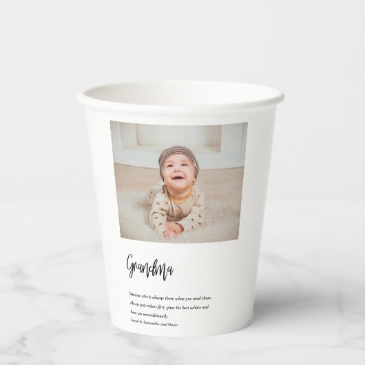 Gobelets En Papier Moderne Simple Meilleure grand-mère toujours Meill (Recto)