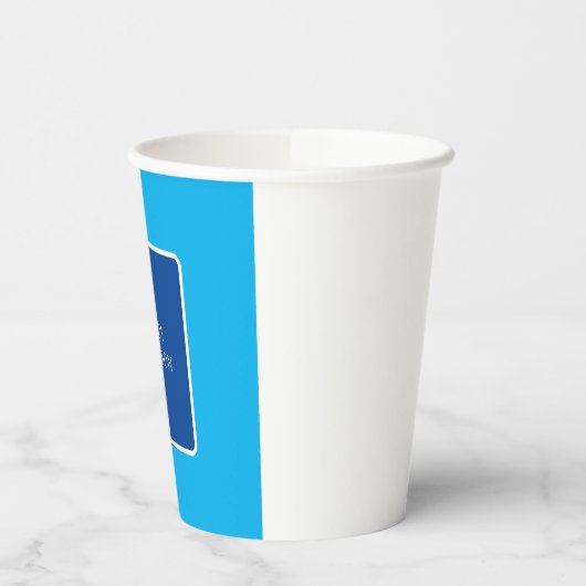 Gobelets En Papier Moderne tendance Élégant Bleu Simple Simple Ajoute (Gauche)