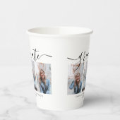 Gobelets En Papier Modernité Script Calligraphie Graduation 3 Photo (Gauche)