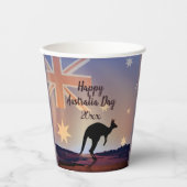 Gobelets En Papier Modifier le drapeau texte Kangaroo Australia Day (Recto)