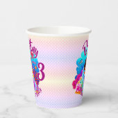 Gobelets En Papier Modifier le nom d'âge Mermaid Anniversaire Fête Pe (Gauche)