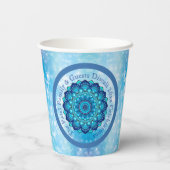 Gobelets En Papier Modifier le texte correspondant Diwali bleu (Verso)