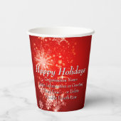 Gobelets En Papier Modifier tout le texte Organisation Noël 20xx (Verso)