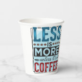 Gobelets En Papier Moins c'est plus & mais premier café (Verso)