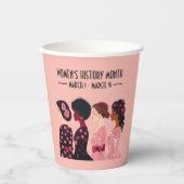 Gobelets En Papier Mois de l’histoire des femmes Global Women Pink Fl (Recto)