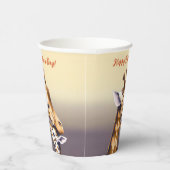 Gobelets En Papier Moment de contact entre Mère Giraffe & Calf (Droite)