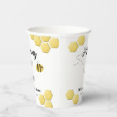 Gobelets En Papier Mommy to Bee mignonne Honeycomb Baby shower (Droite)