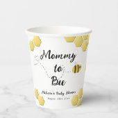 Gobelets En Papier Mommy to Bee mignonne Honeycomb Baby shower (Recto)